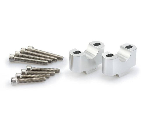 Puig 30mm Handlebar Risers For 29mm Bars Silver 5205H