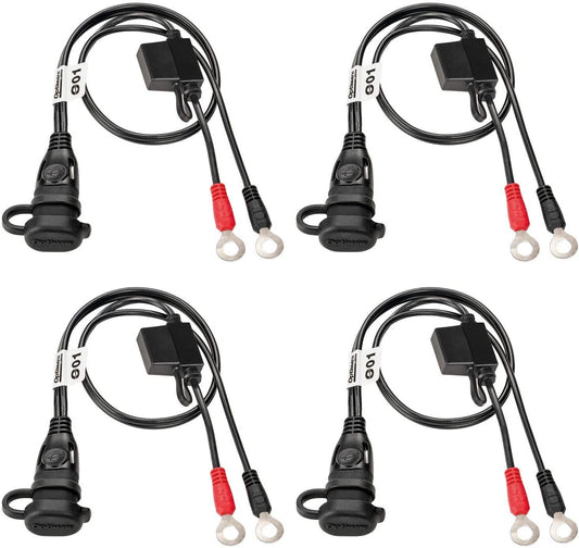 PACK OF 4 SAE71 OptiMate Weatherproof Waterproof 12V Permanent Lead O1