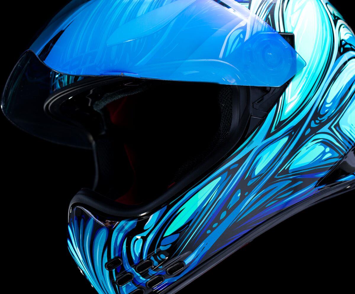 ICON Domain™ Blue Motorcycle Helmet