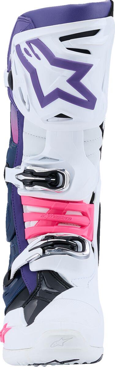 ALPINESTARS Tech 10 Boots WHT/VLT/NVY/PINK 2025 Model
