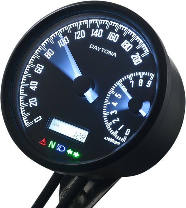 Daytona Velona-W 200/9000 Black Blue White ODO 0-99.999 km/miles Speedometer 89364