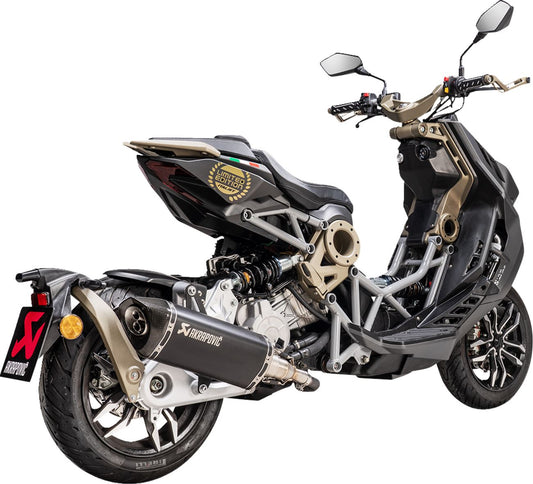 Akrapovic Slip-On Line Muffler Scooter SS/CF Black For Italjet Dragster 125 20-24 S-IT125SO1-HRTBL