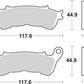 Sbs HS Street Excel Sintered Front Brake Pads For Honda CTX 1300 2004-2018 828HS