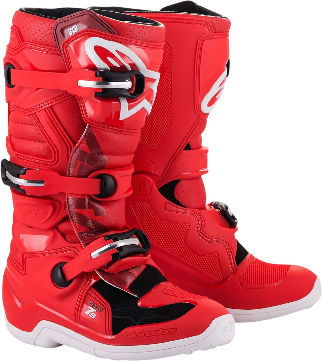 Alpinestars Youth Tech 7s Boots Red White Black