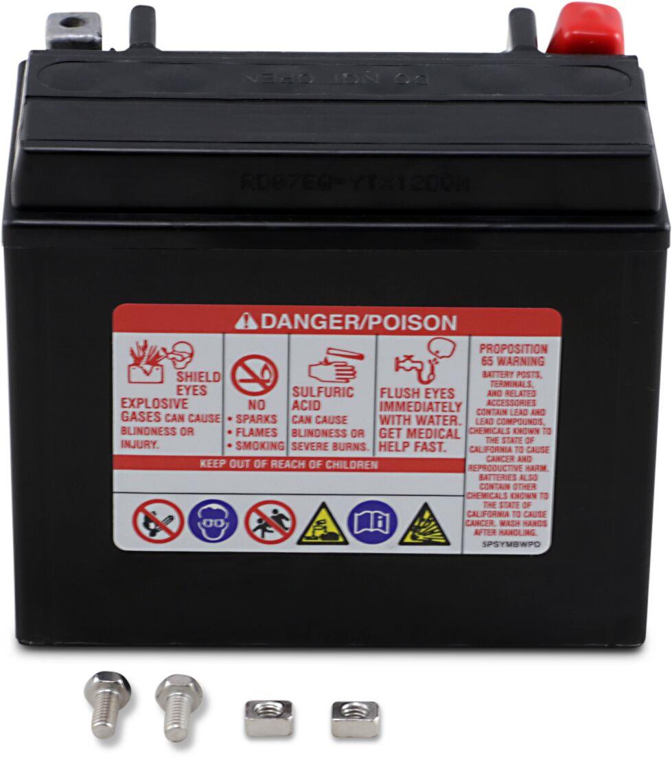 Yuasa AGM Maintenance-Free Battery For Aprilia RS 125 1985-2025 Black YTX12(WC)