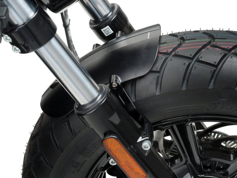 PUIG Aluminum Milled Front Mudguard Black for Indian Scout 15-25 9739N
