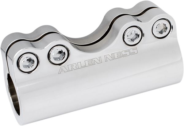 Arlen Ness Handlebar Clamp Chrome Aluminum Anodized 1-1/4" Diameter 08-053