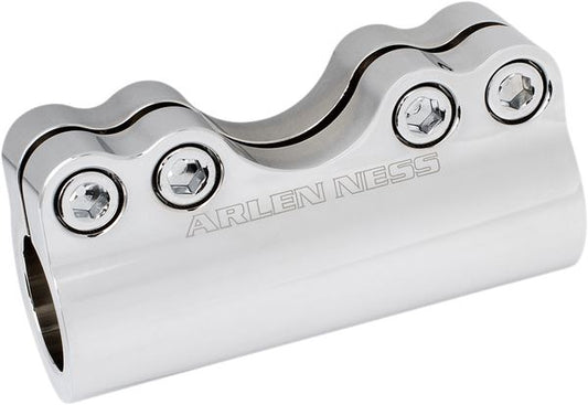Arlen Ness Handlebar Clamp Chrome Aluminum Anodized 1-1/4" Diameter 08-053