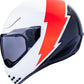ICON Domain™ White, Red Motorcycle Helmet