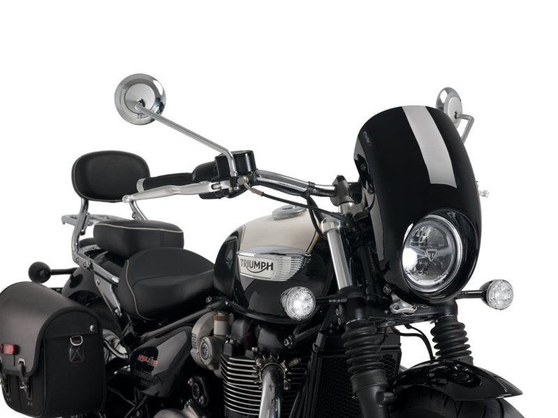 PUIG Anarchy Semi Fairing Black for Triumph Bonneville Speedmaster 18-25 21114N