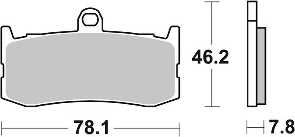 Sbs RST Brake Pads For Triumph Daytona 675 2009-2016 Sintered Metal Set 864RST