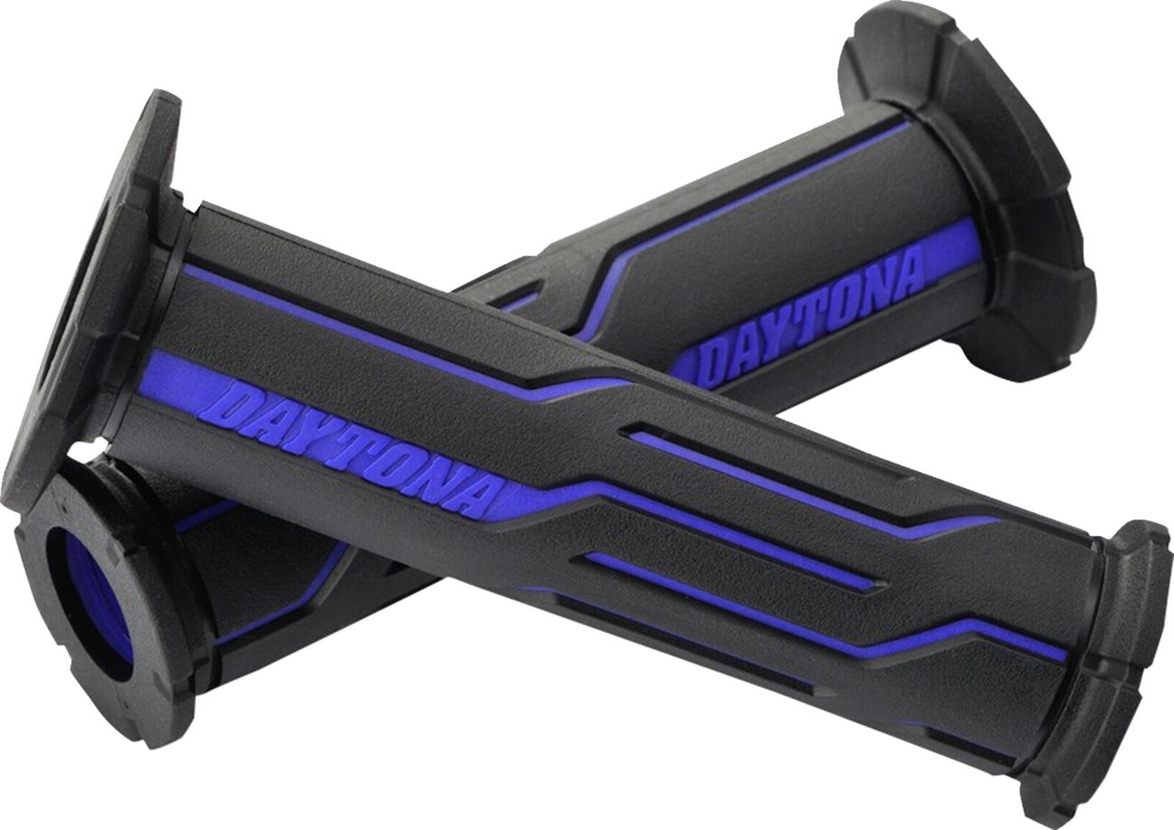 Daytona GRIPPYGRIP GGD-Line Grip Open Blue Fits 7/8 Handlebar Grips Pair 88659