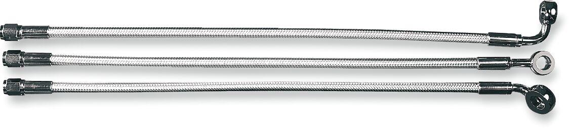 Magnum Shielding Length Braided Non-ABS Front Upper Brake Line Kit 37131