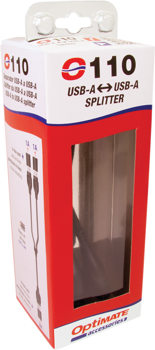 Optimate USB Y Splitter With Weatherproof Connection System O110