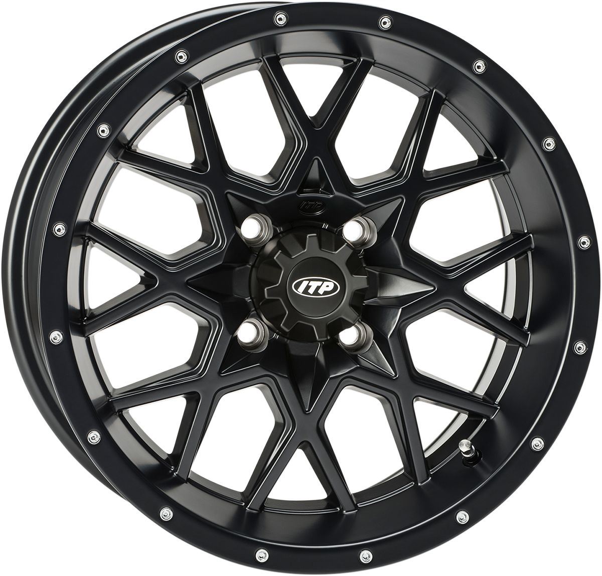 ITP Hurricane 17X7 4/115 5+2 Black Quad UTV Wheel