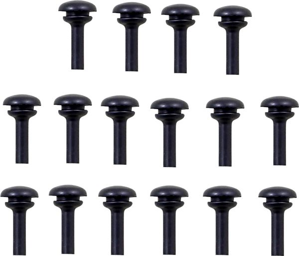 Arlen Ness Deep Cut Floorboard Replacement Rubber Insert Aluminum 16 Pack 06-847