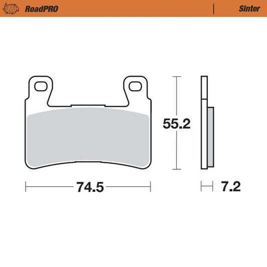 Moto-Master RoadPRO Sinder Brake Pad Front For Honda CB 1100 EX 1998-2024 405001