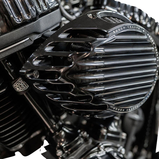 Arlen Ness Rough Craft Air Cleaner Kit Harley FLHX 1923 23-24 Black RC-600-021