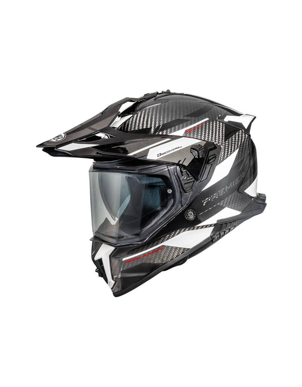 PREMIER HELMETS Discovery Carbon Gray Motorcycle Helmet