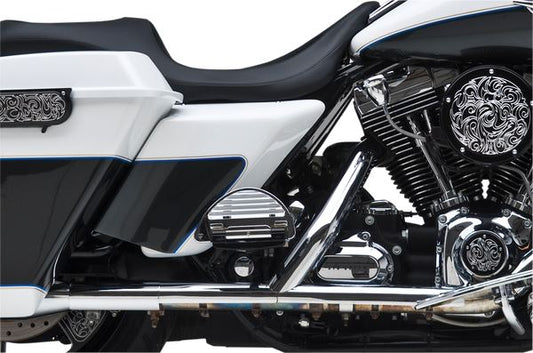 Arlen Ness Cover Side Black White Plastic For HD FLTRXSE2 1800 09-13 03-614