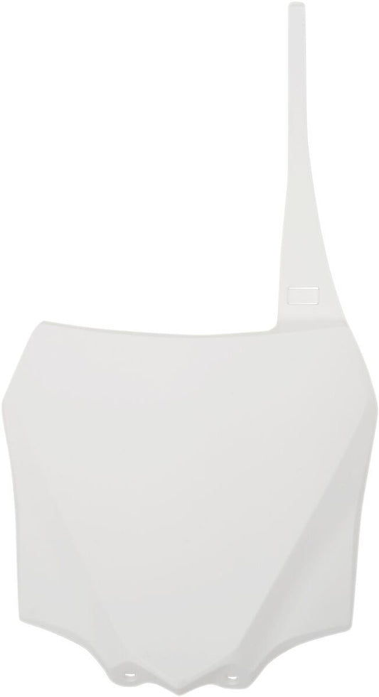 UFO FRONT NUMBER PLATE KAWASAKI KX85 WHITE KA04730-047