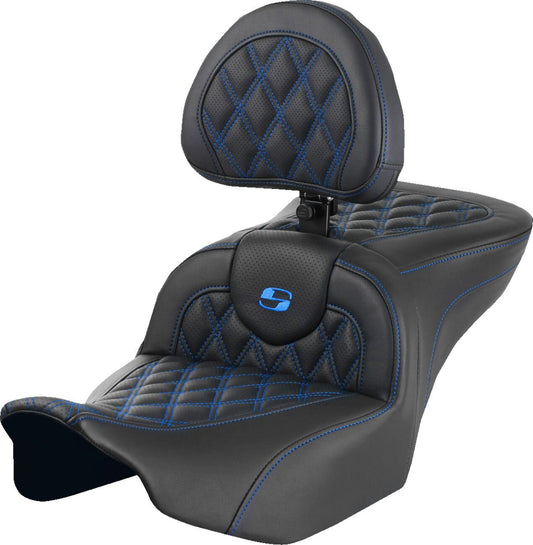 Saddlemen Roadsofa Seat With Backrest For HD FLRTXSE 1977 23-24 823-07-182B1