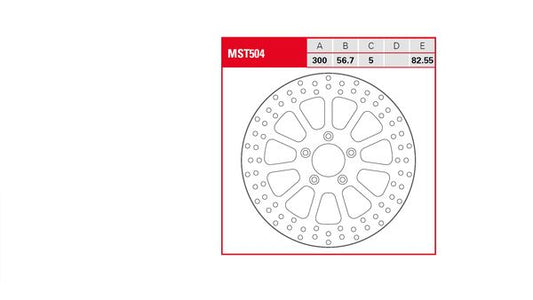 Trw Brake Rotor Fixed Round For Harley Davidson FXBR 1923 2007-2026 MST504