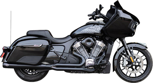 S&S CYCLE 2-into-1 Qualifier Exhaust System Black Race for INDIAN 20-26 550-1131