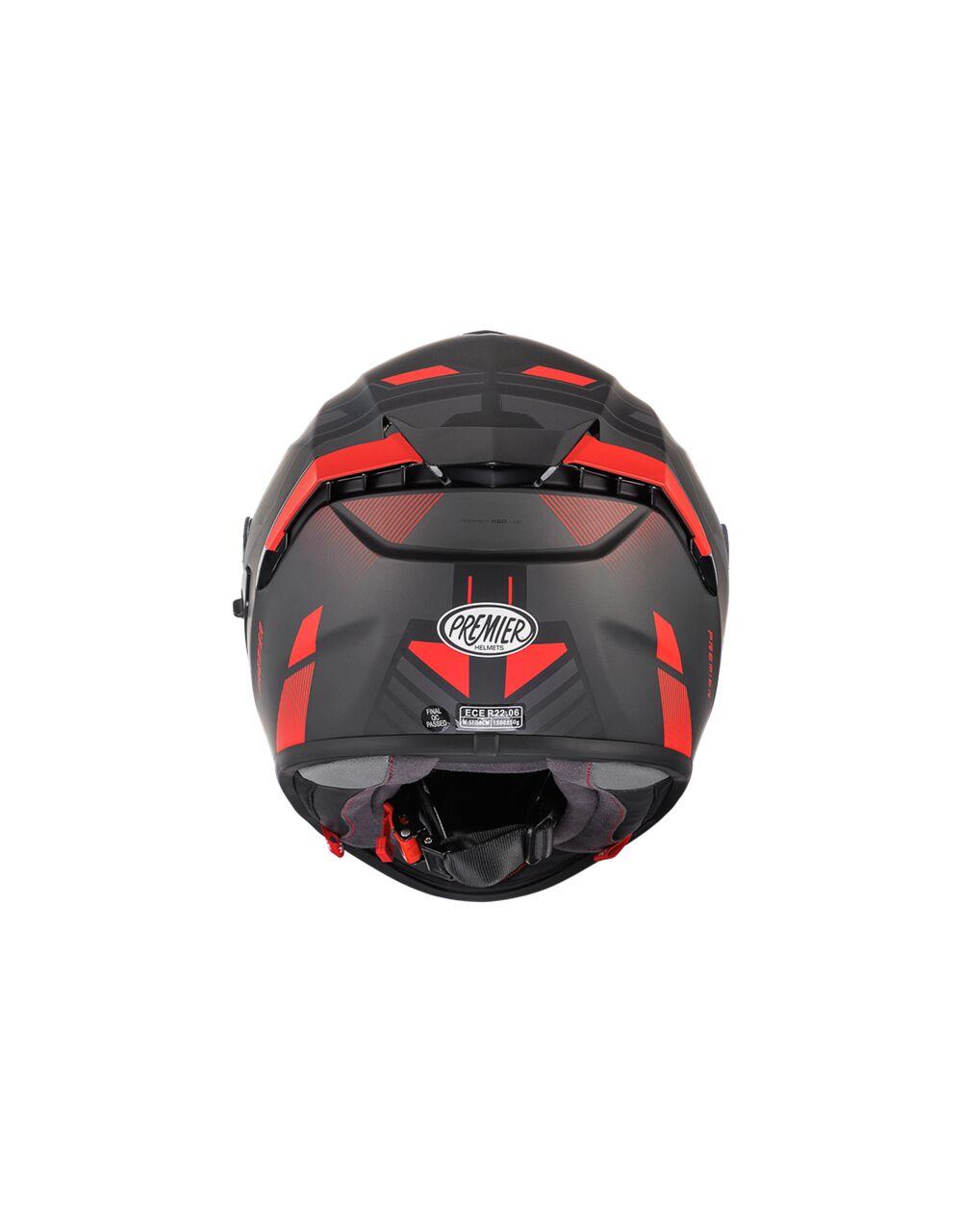 PREMIER HELMETS Evoluzione Red/Black Motorcycle Helmet