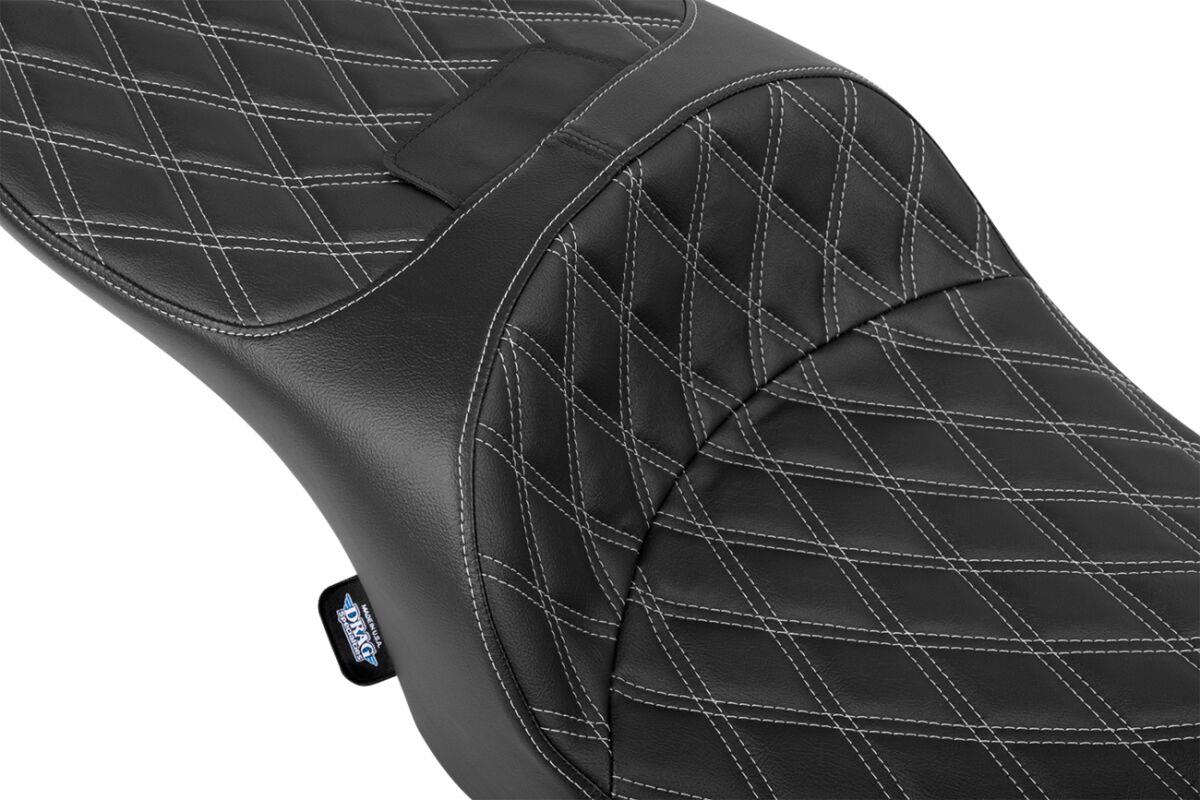Drag Specialties Seat Black Silver For Harley Davidson FLHX 2024-2025 4715c