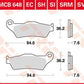 Trw All Round Sintered Metal Brake Pads For KTM EXC-F 450 1992-2027 MCB648