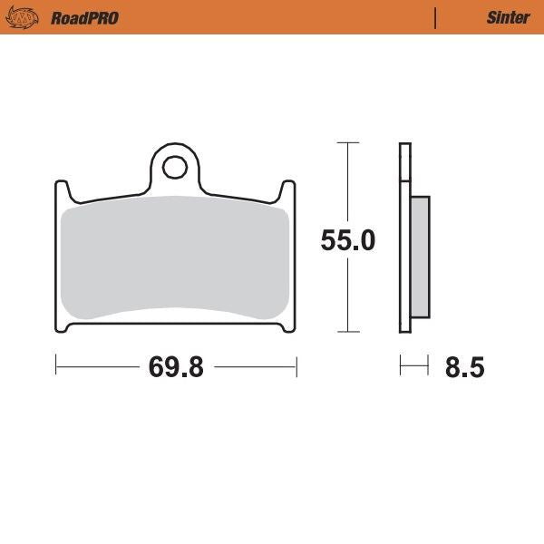 Moto-Master Sinder Brake Pad Front For Triumph Thunderbird 1600 1989-2018 402401