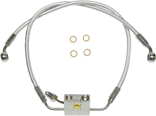 Magnum Shielding Front Lower Brake Line Kit For Harley FXFBS 1868 18-23 AS37019