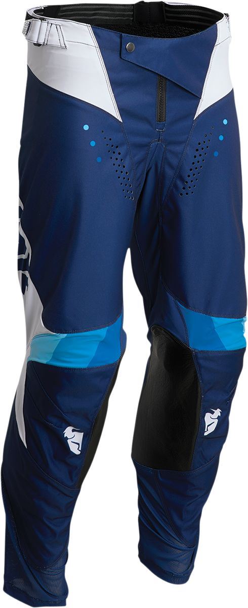 Thor Pulse React Adult Motocross MX Pants Navy/White 32 Inch Waist