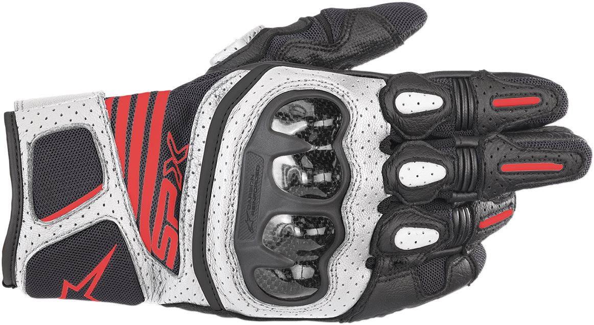 Alpinestars Spx Air Carbon V2 Gloves White Red Black