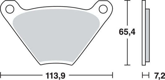 Trw All Round Sintered Metal Brake Pads For Harley FXE 1340 1974-1984 MCB97