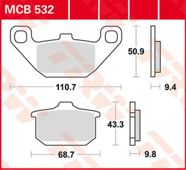 Trw All Round Sintered Metal Brake Pads For Kawasaki GTR 1000 1982-2001 MCB532