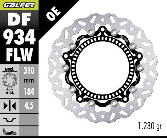 Galfer Brake Rotor Floating Wave For Triumph TRIDENT 660 2021-2026 DF934FLW
