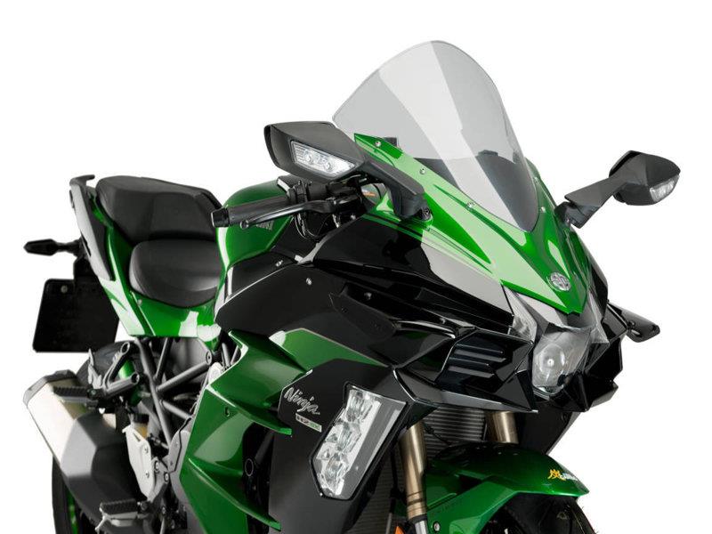 PUIG Sport Downforce Spoilers Black for Kawasaki Ninja H2 SX 18-19 3658N