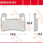 Trw SV Series Sindered Brake Pads For Harley FXLRS 1923 1999-2026 MCB819SV
