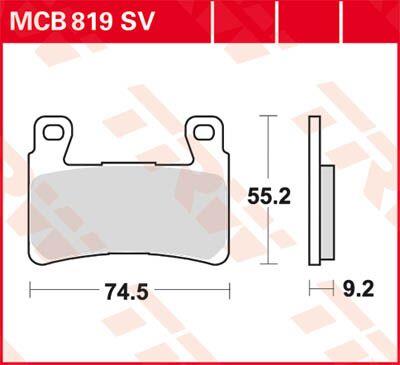Trw SV Series Sindered Brake Pads For Harley FXLRS 1923 1999-2026 MCB819SV