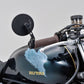 Daytona Bar End Mirror Aluminum Round Side View Short Stem 30mm Clamp 80801