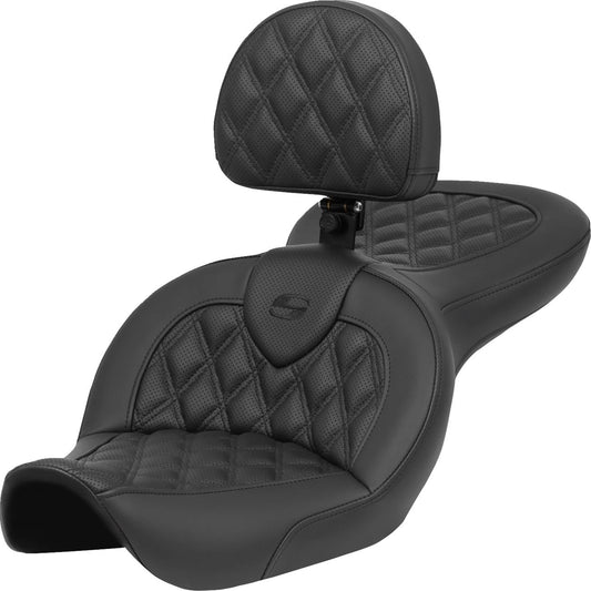 Saddlemen Roadsofa Reach Seat With Backrest For HD FXDWG 1450 96-03 896-05-182BR