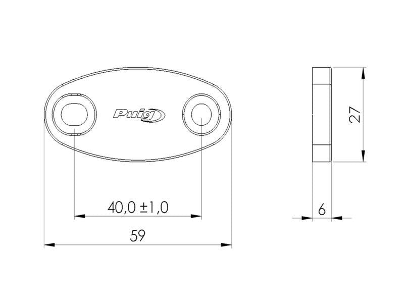 Puig Mirror Screw Caps Black 8159N