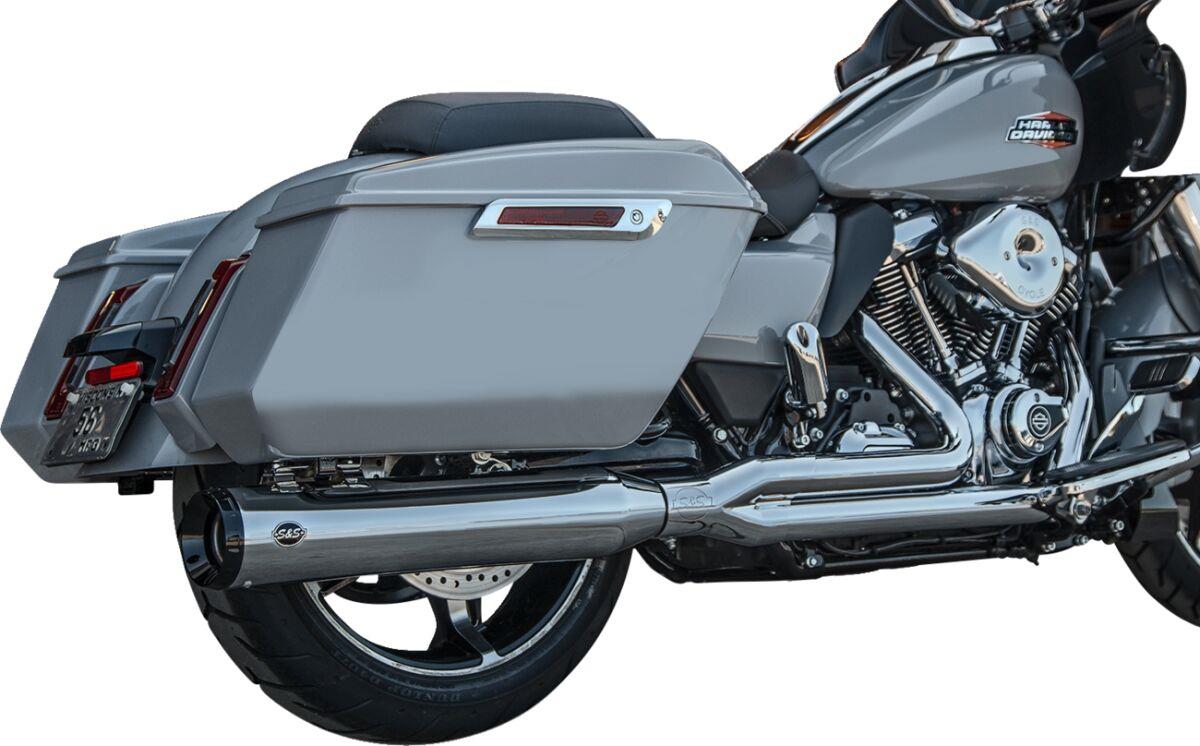 S&S CYCLE 2-into-1 GNX Exhaust System RACE CHROME for Harley Davidson FLT 17-25 550-1168