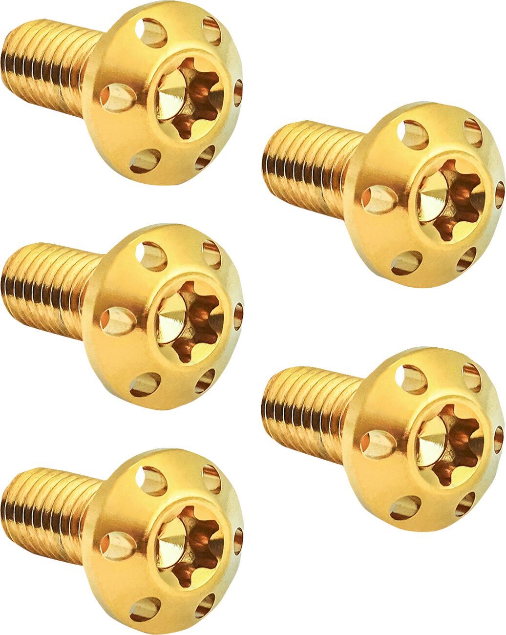 Arlen Ness Holeshot Brake Rotor Bolt Kit Gold 5 Pack Hub Mount 300-911