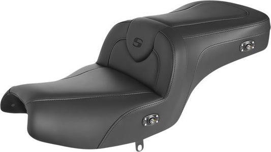SADDLEMEN Roadsofa™ One-Piece Seat Black Heated Without Backrest I20-06-187HCT