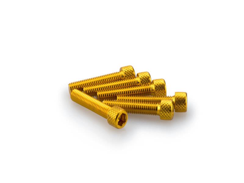 PUIG M5 30mm Allen Screws x 6 Yellow Universal 0258G
