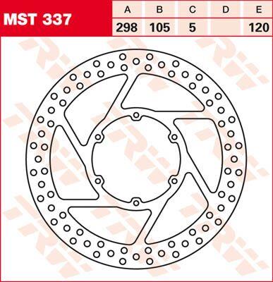 Trw Round Fixed Brake Rotor 250-299mm For BMW G 650 GS 1993-2016 Steel MST337