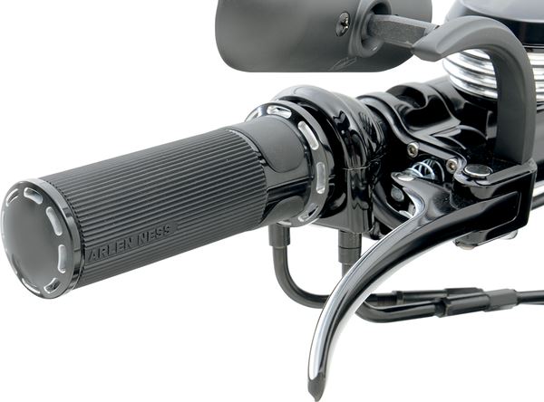 Arlen Ness Slot Track Grips Black Anodized For HD XL 883 N 76-22 07-301